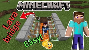 How to make a automatic lava bridge in minecraft  || very easy || MINECRAFT ||