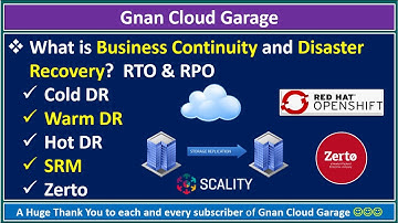 What is Business Continuity and Disaster Recovery? RTO & RPO | Cold DR, Warm DR, Hot DR, SRM, Zerto