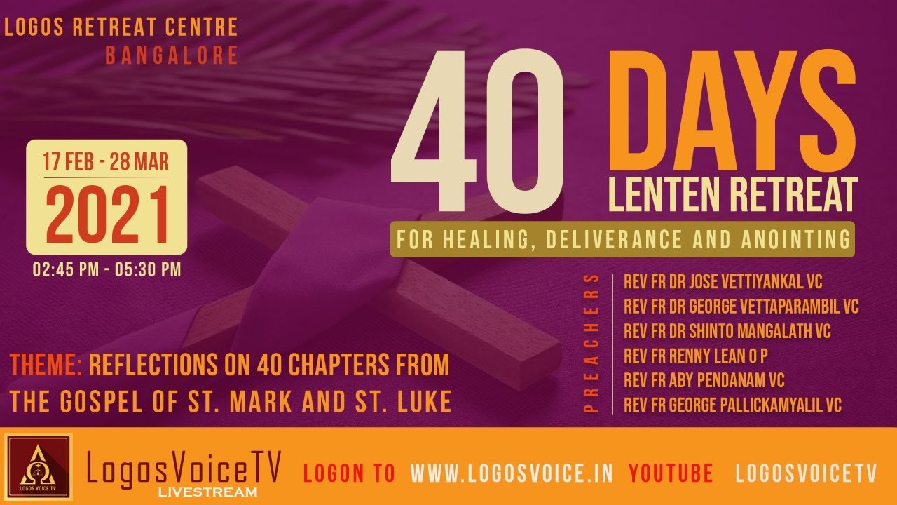Adoration Holy Mass English 18 Mar 21 Logos Voice Tv Logos Retreat Centre Bangalore Youtube