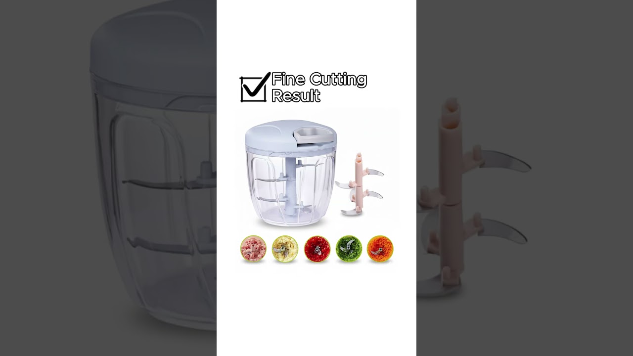 MY DIY RM12.90 Mini Garlic Chopper Manual Food Chopper Hand Pull Vegetable Pengisar Bawang Putih