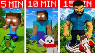 HEROBRINE STATUE House Build Tutorial In Minecraft — JJ VS MIKEY Challenge — Maizen Parody