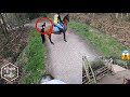 dog runs at us, OVER the bridge & galloping | GO PRO | equinemollie