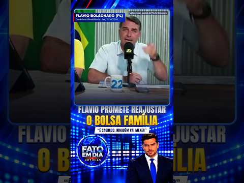 Capa do vídeo: Flávio Bolsonaro promete reajustar o Bolsa Família: "É sagrado, ninguém vai mexer".