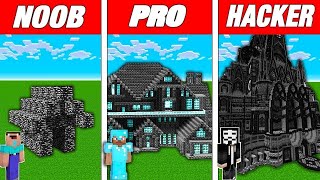 Minecraft NOOB vs PRO vs HACKER : BEDROCK HOUSE BUILD CHALLENGE in Minecraft! Animation!