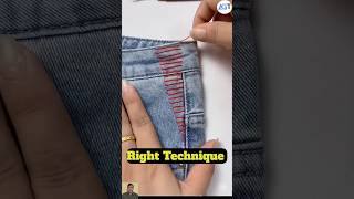 জিন্স প্যান্ট মেজারমেন্টে চাপানোর সেরা টেকনিক #youtubeshorts #viralvideo #jeanspant