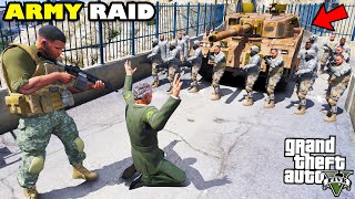 Franklin Trying To Survive The Biggest Army Raid in GTA 5 | SHINCHAN and CHOP screenshot 4