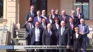 Brandenburg - Landeskabinett vor Ort im Schloss Ribbeck (Stadt Nauen)