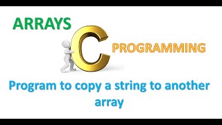C Programming Tutorials: Program to copy a string into an array (Malayalam)