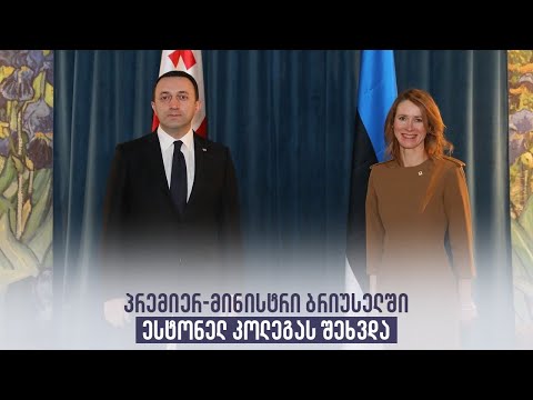 პრემიერ-მინისტრი ბრიუსელში ესტონელ კოლეგას შეხვდა