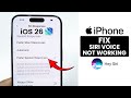 IOS 26 How To Fix Siri Voice Not Working Issue On Any IPhone Solve Siri Problems