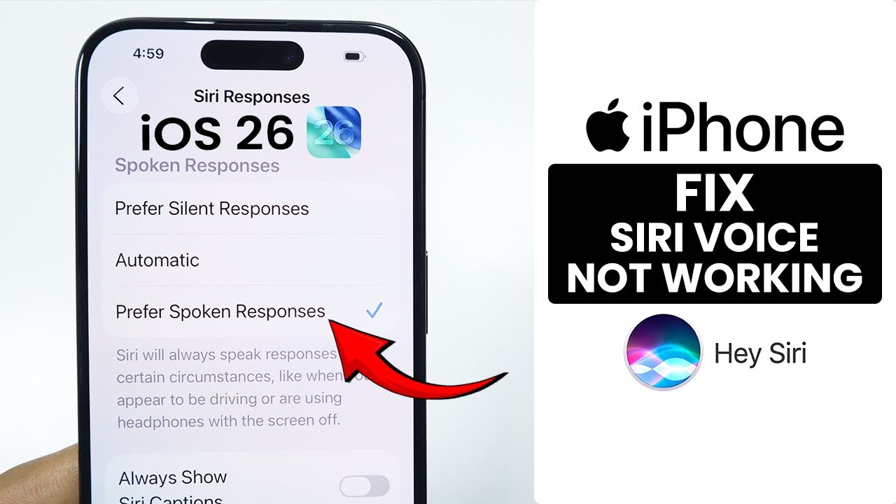 [iOS 26] How to Fix Siri Voice Not Working Issue on Any iPhone - Solve ...