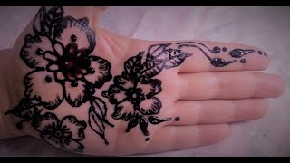 How to draw Arabic Henna designs for hands/mehndi designs simple/ Draw so cute_ henna artist_ tattoo