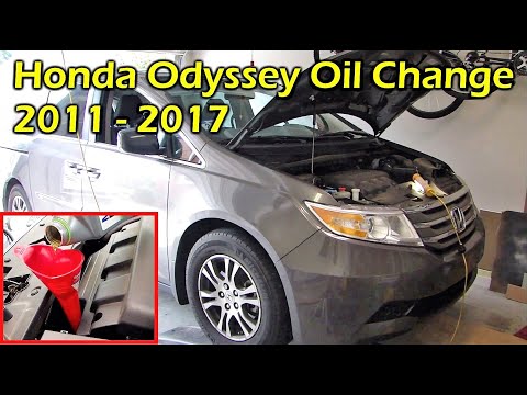 Honda Odyssey Oil Change ( 2011 - 2015 ) - YouTube
