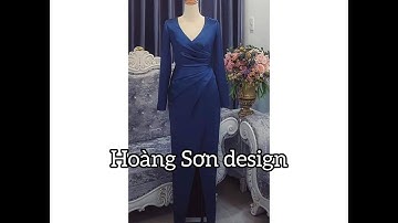 Dạy cắt may:hướng dẫn cách cắt đầm cổ tim thân chồng xếp ly (Mẫu 2 T7)|Hoàng Sơn design