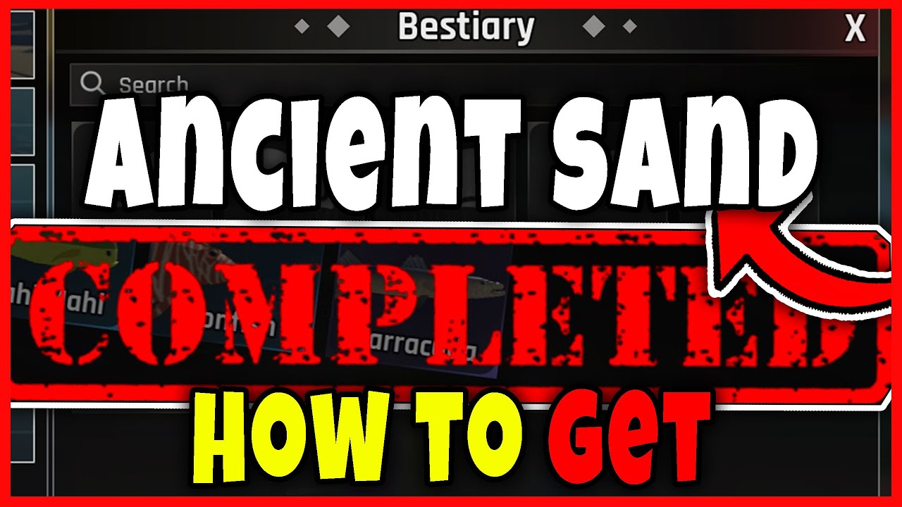 ALL FISH in ANCIENT SANDS 100% BESTIARY in ABYSS FULL GUIDE Roblox