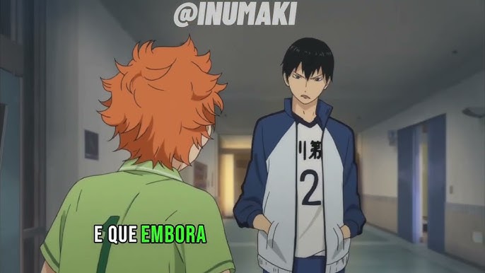 Haikyuu Brasil - Haha! Kageyama cortando a bola como se