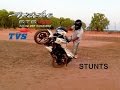 Tvs apache rtr 180 stunts in stock mode aki d hopper  team hpz