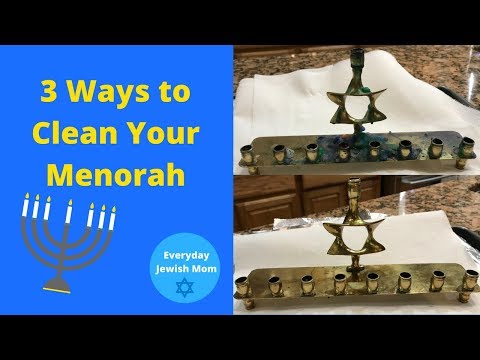 Video: 3 Ways To Clean Your Menorah / Cleaning Wax Off Candlesticks / Hanukkah Prep / Remove Wax