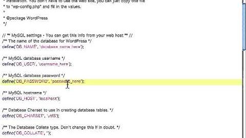 Manually Editing wp-config.php file in Wordpress