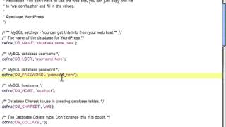 Manually Editing wp-config.php file in Wordpress