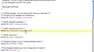 Manually Editing wp-config.php file in WordPress