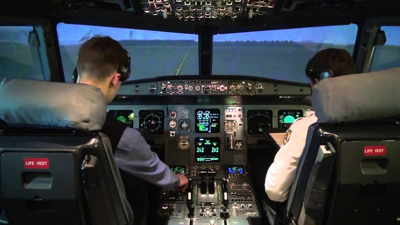 Flying Airbus A320 Full Flight Video From The Cockpit Part 2 Baltic Aviation Academy