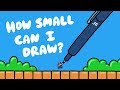 How Small Can I Draw?! Smallest Mario Drawing Ever! (Teeny Weeny Art Challenge)