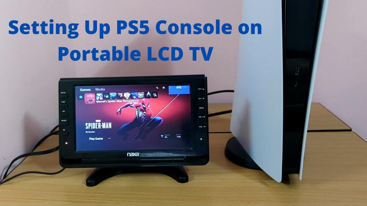 PS5 works on NAXA 9 Inch Portable LCD TV - YouTube