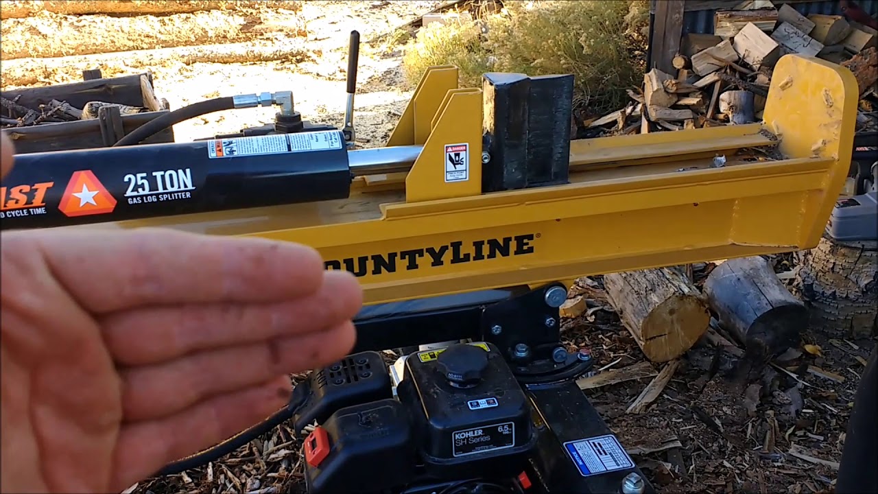 County Line 25 ton Log Splitter - YouTube