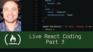 Live React Coding Part 3 (P5D96) - Live Coding with Jesse