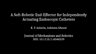 A soft robotics end-effector for independently actuating endoscopic catheters screenshot 5