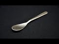 【純銀100%】友達の結婚祝いにベビースプーンを作る。Making a Silver spoon.