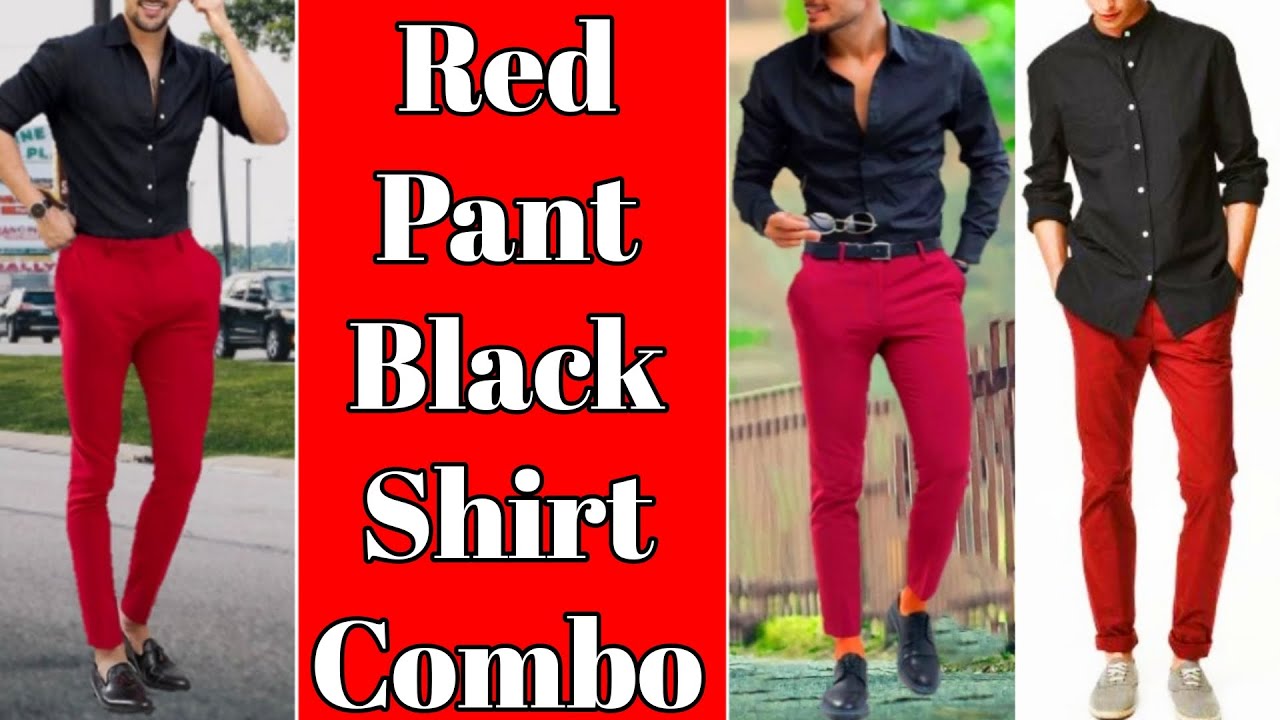 Red Shirt Matching Pant Ideas  Red Shirts Combination Pants