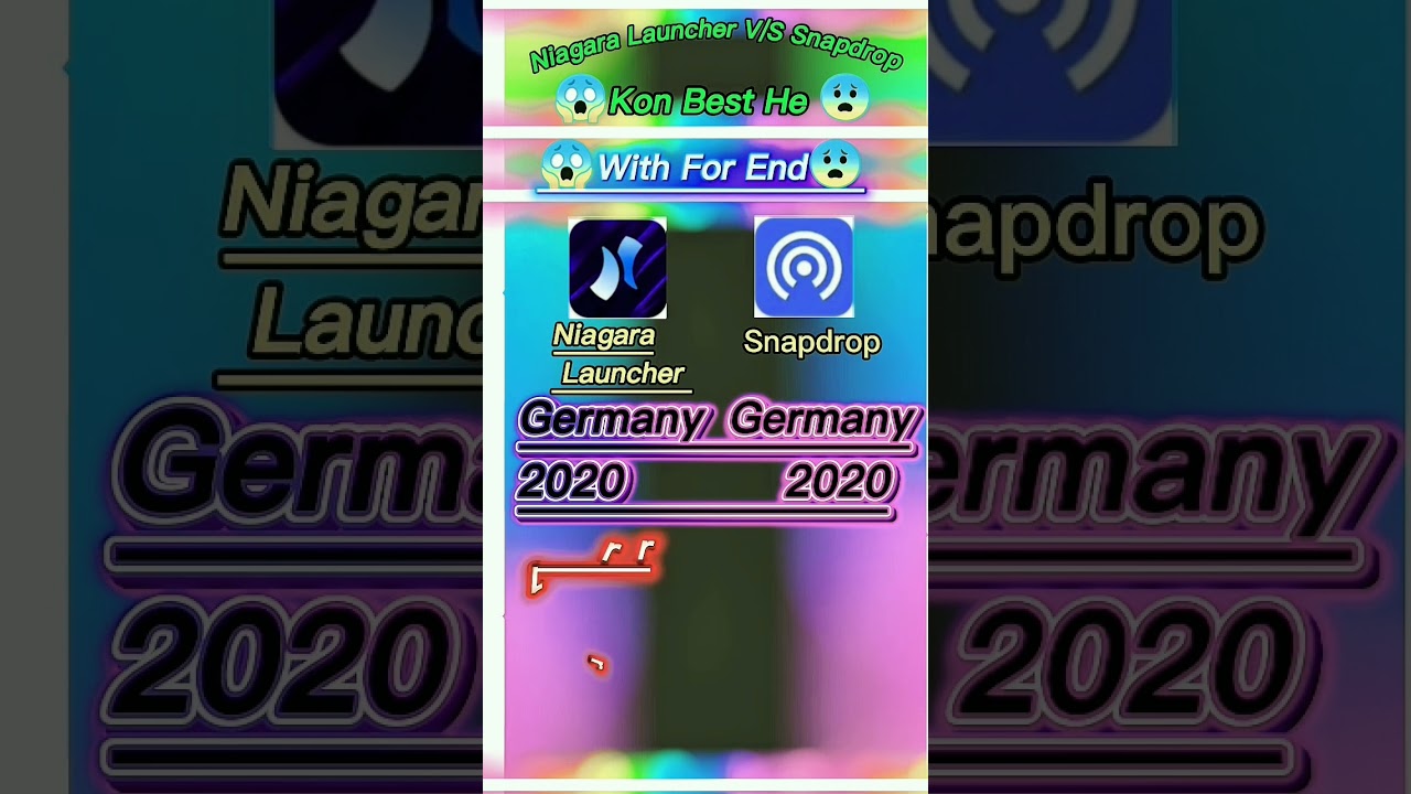 🤑😎😨 Niagara launcher V/S Snapdrop Kon best he