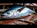 Wow,! watching Mr. Halman cut a whole fresh tuna with such precision.