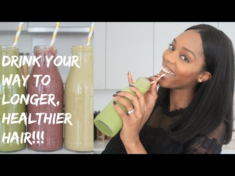 DRINK YOUR WAY TO LONGER, HEALTHIER HAIR 💁🏽WITH THESE 3 HIGHLY NUTRITIOUS SMOOTHIES!