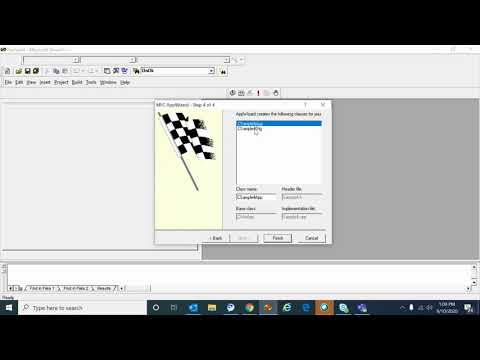 Creating a sample MFC dialog based application.