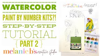 Watercolor Paint by Number PBN Kits by Melanie B?! NEW! How to Paint Step by Step Tutorial - Part 2