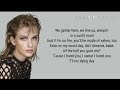 Taylor Swift - My Tears Ricochet lyrics