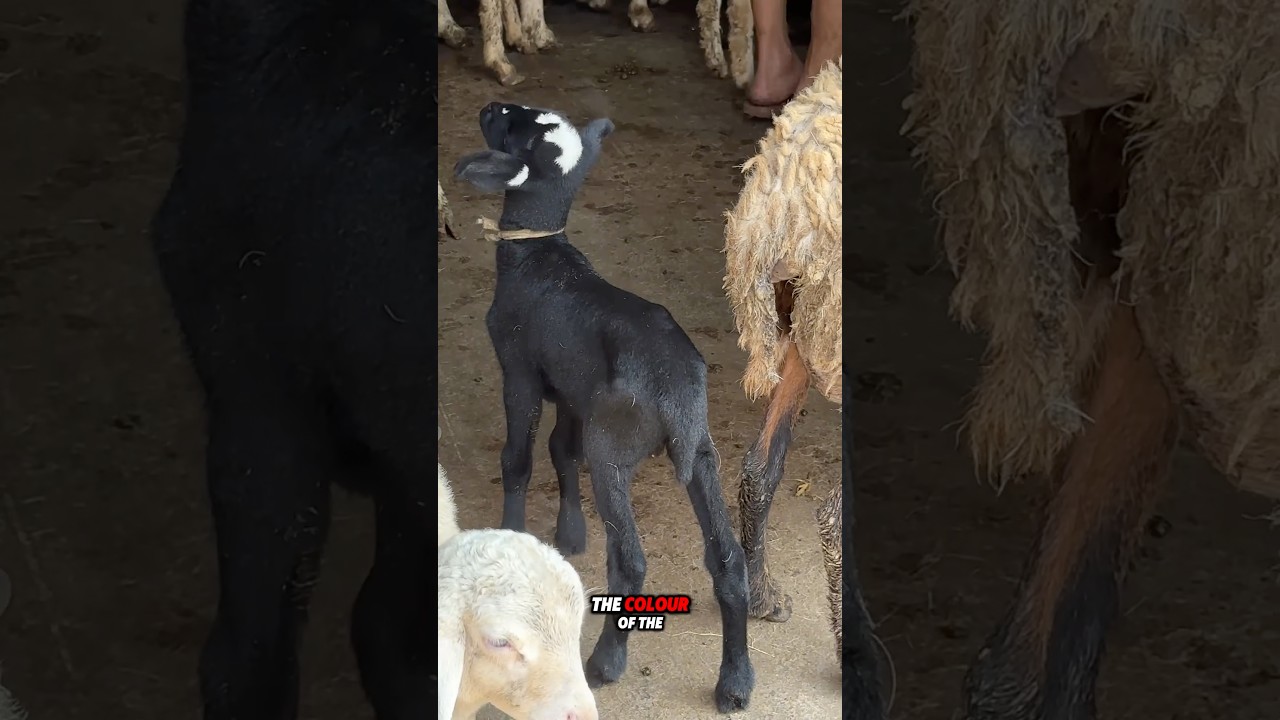 Я не знаю, почему цвет этого ягнёнка отличается от цвета его мамы 🤔 