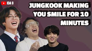 Jungkook making you smile for 10 minutes