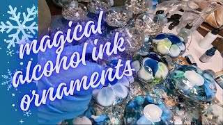 MAGICAL ALCOHOL INK ORNAMENTS FOR CHRISTMAS! The results will shock you! #letsresin