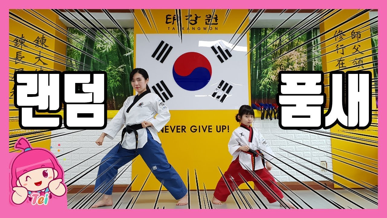 [태권도]쪼꼬미언니 도전! 태희 태권도 품새 대결! 랜덤품새 미션 챌린지 TAEKWONDOㅣ태희의 해피 하우스 '태피하'