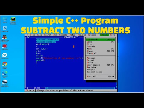 A Simple C++ program to Subtract two numbers with detail explanation | Learn To Code