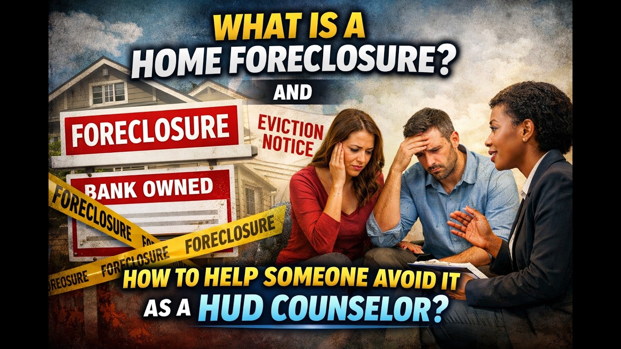What is a Home Foreclosure and How to Help Someone Avoid it as a HUD Counselor?