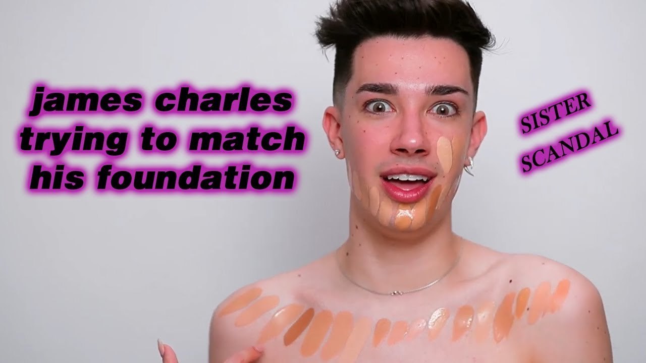 james charles trying to find matching foundation for 9 minutes straight