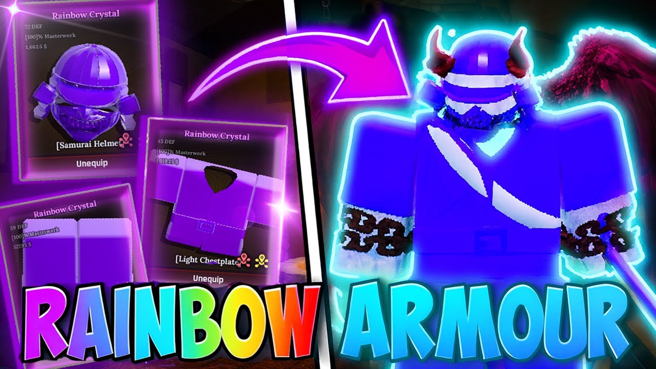 Making The First FULL RAINBOW Armour Set In The Forge...