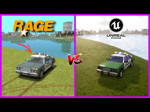 GTA VC RAGE VS GTA VC UNREAL ENGINE 4 (MOD VS DEFINITIVE EDITION)