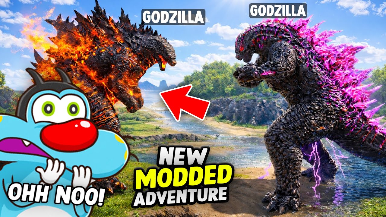 GODZILLA VS CORRUPTED GODZILLA | ARK in HARDCORE MODE! | NEW ARK Modded Episode #16 .ft Oggy