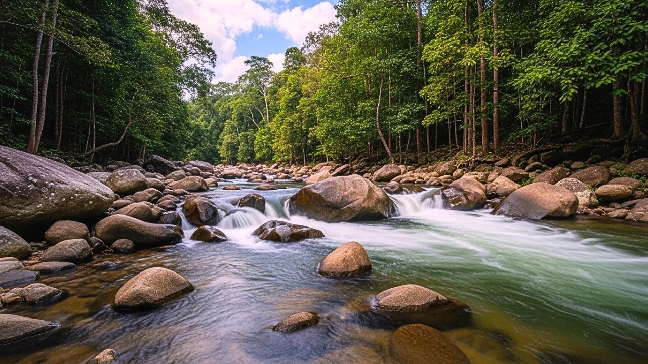 Sleep Better Tonight with River Sounds | 10 Hour Natural Water Ambience for Insomnia Relief